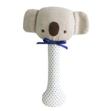 Alimrose Baby Koala Stick Rattle-Navy Spot