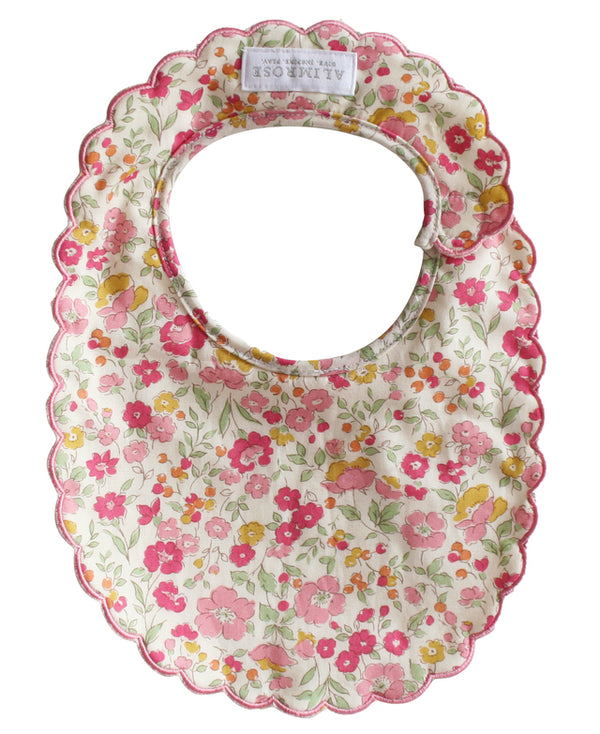 Alimrose Scallop Edge Bib-Rose Garden