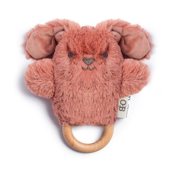 OB Designs Wooden Teether | Baby Rattle & Teething Ring | Bella Bunny