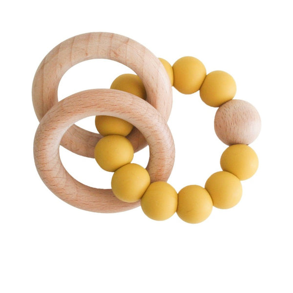 Alimrose Beechwood Teether Rings Set