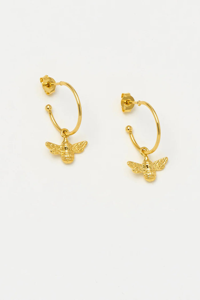 Bee best sale hoop earrings