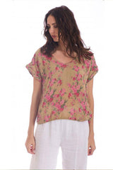 Floral Italian Linen Tee