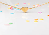 My Little Silver Glossy Hearts Bracelet - Yellow Gold