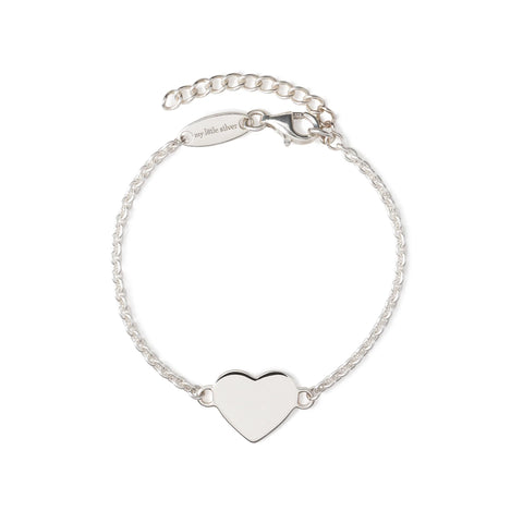 My Little Silver Glossy Hearts Bracelet - Silver
