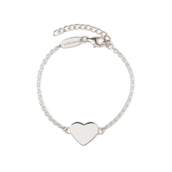 My Little Silver Glossy Hearts Bracelet - Silver