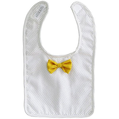 Alimrose Bow Tie Bib-Navy Pinspot
