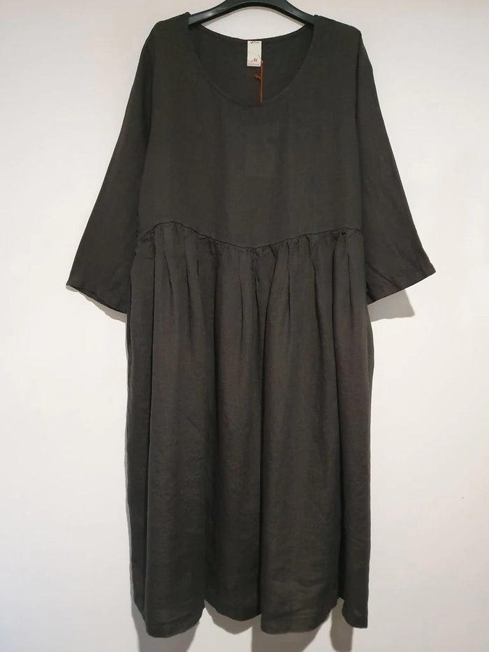Montaigne Italian linen baggy dress